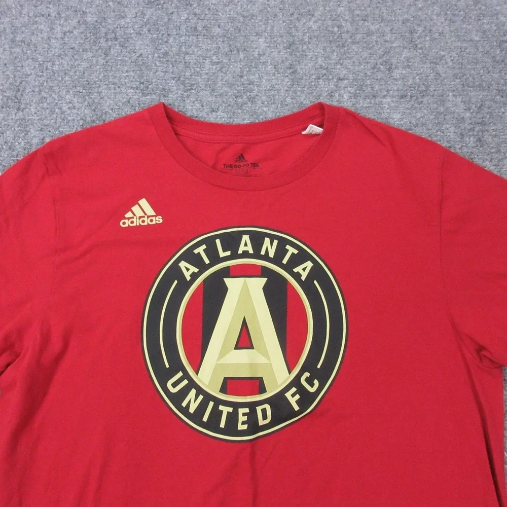 Atlanta United FC Shirt Mens Medium Red MLS Soccer Adidas Graphic Short Sleeve